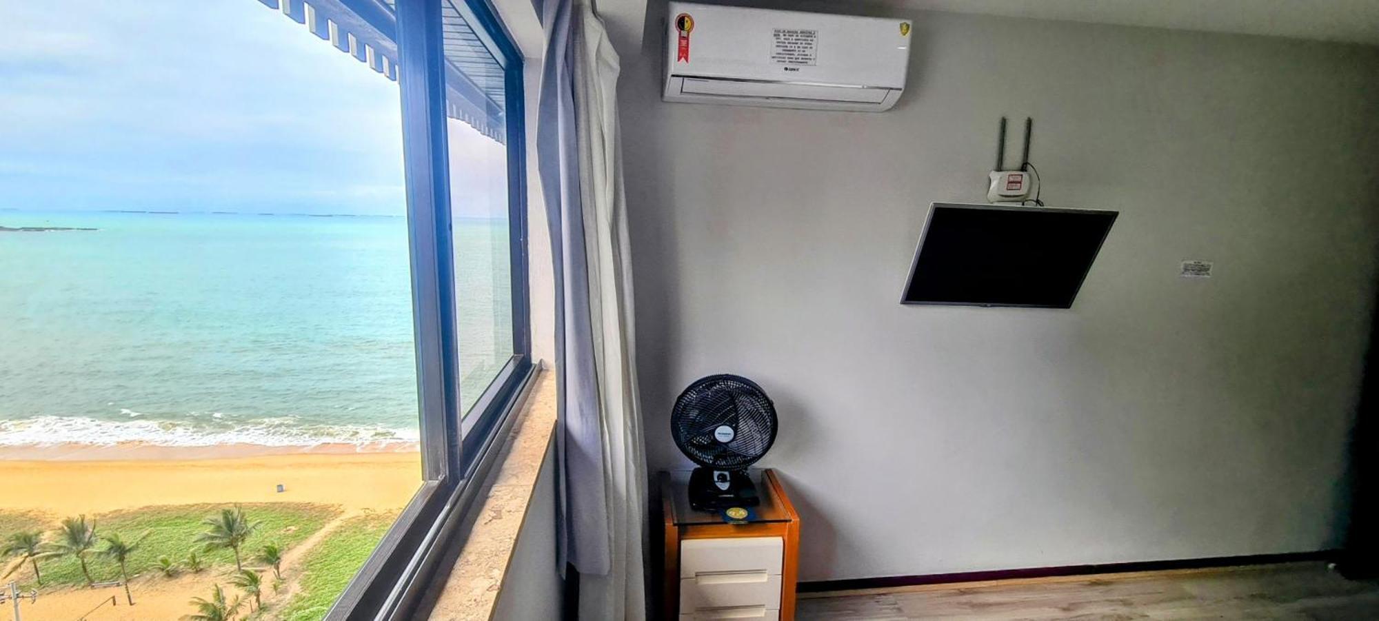 Flat Pasárgada 812, Free Bikes, pé na praia Vila Velha  Esterno foto